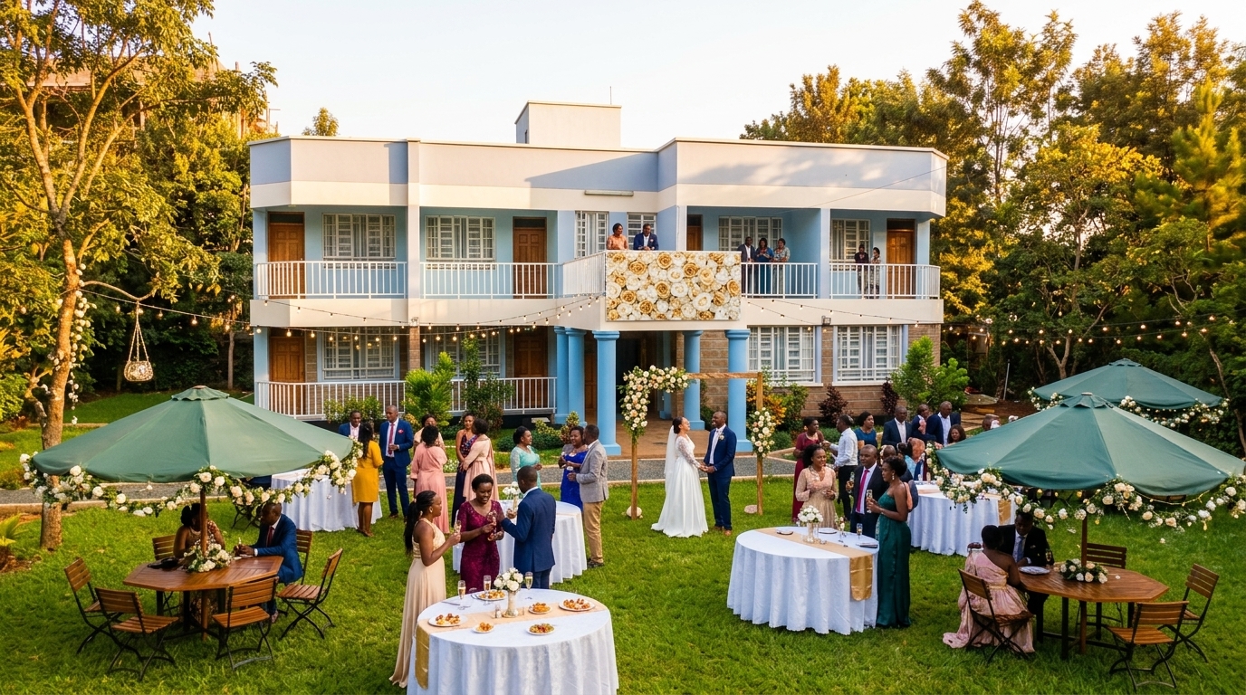 Guests celebrating at a wedding reception at NET Resort